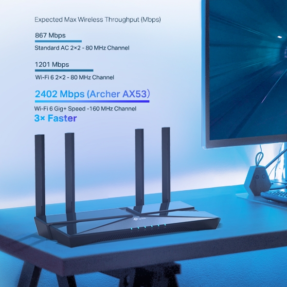 TP-Link Archer AX53 AX3000 Dual-Band Wi-Fi 6 Router - Image 4