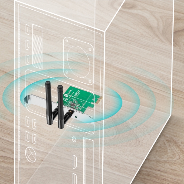 TP-Link TL-WN881ND 300Mbps Wireless N PCI Express Adapter - Image 3