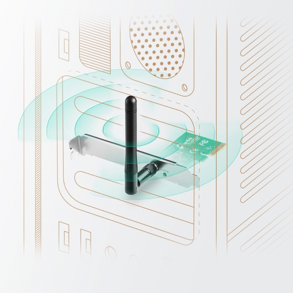 TP-Link TL-WN781ND 150Mbps Wireless N PCI Express Adapter - Image 3
