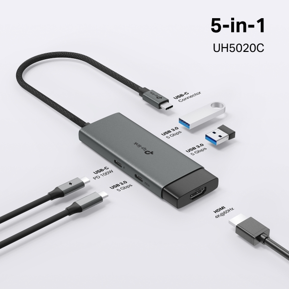 TP-Link UH5020C USB Type-C 5-Port Hub - Image 5