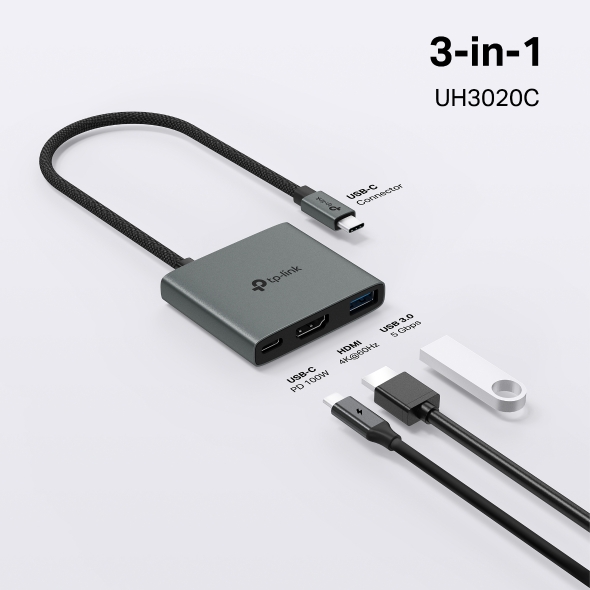TP-Link UH3020C USB Type-C 3-Port Hub - Image 3