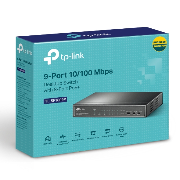TP-Link TL-SF1009P 9-Port 10/100Mbps PoE+ Switch - Image 8